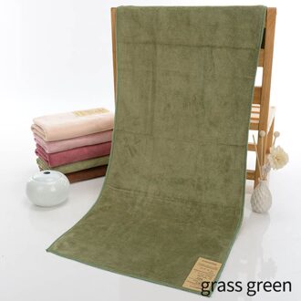 1Pcs 85*34Cm Badhanddoek Sneldrogende Super Absorberende Thicken Microfiber Badkamer Accessoires Zachte Japanse Stijl gras groen