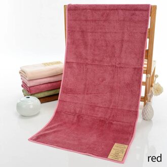 1Pcs 85*34Cm Badhanddoek Sneldrogende Super Absorberende Thicken Microfiber Badkamer Accessoires Zachte Japanse Stijl Rood
