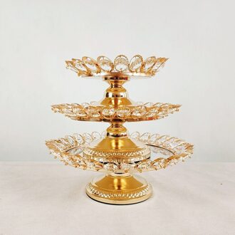 1Pcs 8Inch 10Inch 12Inch 14Inch Crystal Vergulde Kaas Dessert Cupcake Cake Stand 12duim