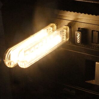 1Pcs 8Leds Usb 5V Vermogen Led Nachtlampje Bureau Boek Leeslamp Camping Lamp Kinderen Voor Mobiele Lader Laptops warm wit 8 LED