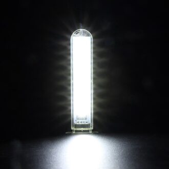 1Pcs 8Leds Usb 5V Vermogen Led Nachtlampje Bureau Boek Leeslamp Camping Lamp Kinderen Voor Mobiele Lader Laptops wit 8 LED