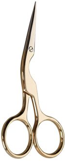 1Pcs 9.4Cm Mini Cranevintage Schaar Extra Kleine Roestvrijstalen Borduurwerk Schaar Snor Trimmen Draagbare Scharen Mannen Baard goud