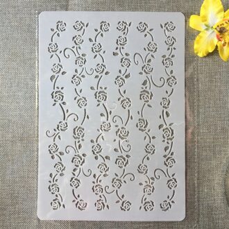 1Pcs A4 Bloem Bloemen Line DIY Craft Gelaagdheid Stencils Schilderij Scrapbooking Stempelen Embossing Album Papieren Kaart Template