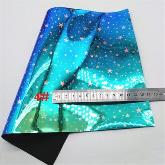 1Pcs A4 Size 21X29cm Alisa Glitter Iriserende Sterren Snake Faux Leer Stof, synthetisch Leer Pu Voor Bow Diy G27B