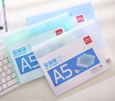 1Pcs A5 Waterdichte Plastic Rits Map Boek Pen Tas Bestand Zak Kantoorbenodigdheden Student Leveringen