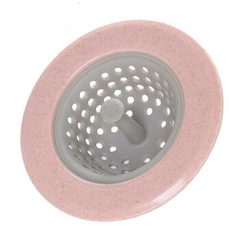1Pcs Aanrecht Trechter Filter Badkamer Douche Vloer Badkamer Keuken Filter Anti-Blocking Afvoer Accessoires Aanrecht roze