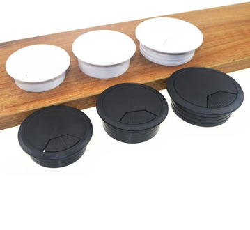 1Pcs ABS Plastic Round Cable Box Computer Desk Line Hole Cover Desk Thread Hole 50/53/60/80MM Table line hole cover Decorative