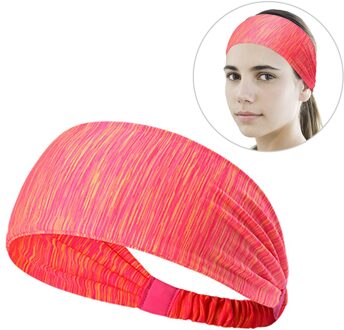 1Pcs Absorberende Fietsen Yoga Sport Zweet Hoofdband Mannen Zweetband Voor Mannen En Vrouwen Yoga Haarbanden Hoofd Zweet Bands sport Veiligheid gestreept rood