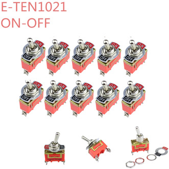 1pcs AC 250V 15A 2 Pin DPDT On/Off 2 Position Mini Toggle Switch E-TEN1021 Orange