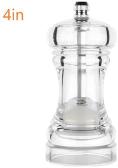 1Pcs Acryl Zout Peper Molens Sterke Handleiding Effen Peper Keramische Kern Koffiemolen Molen Kruiden Fles Keuken Koken Gereedschap TXTB1 4 duim