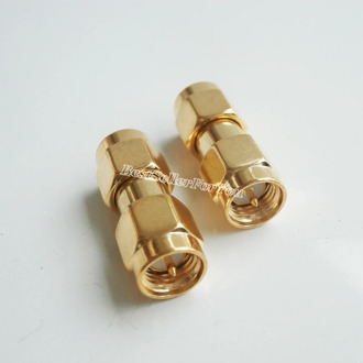 1Pcs Adapter SMA Male to SMA Male Plug RF Connector Straight Gold Plated