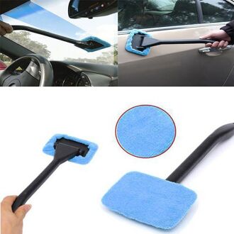 1Pcs Afneembare 13 Inch Venster Borstel Microfiber Ruitenwisser Cleaner Reinigingsborstel Met Doek Pad Car Auto Cleaning Te groen
