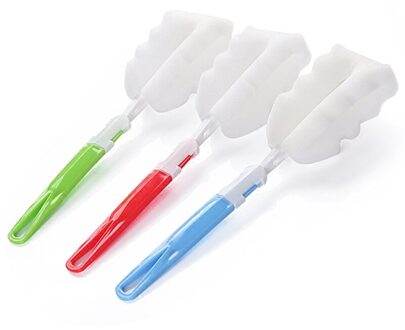 1Pcs Afneembare Lange Handvat Zachte Spons Cup Borstel Water Fles Glas Borstel Scrubber Huishoudelijke Schoonmaakmiddelen Accessoires