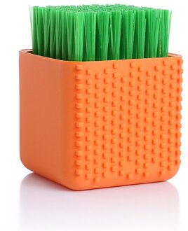 1Pcs Alle Purpose Scrub Borstel Siliconen Dual-Gebruik Borstel Kleren Borstel Huishoudelijke Wasserette Borstel Voor Kleding Ondergoed schoenen Oranje
