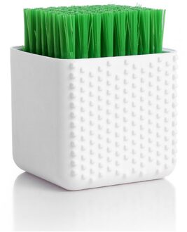 1Pcs Alle Purpose Scrub Borstel Siliconen Dual-Gebruik Borstel Kleren Borstel Huishoudelijke Wasserette Borstel Voor Kleding Ondergoed schoenen wit