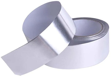 1Pcs Aluminium Foil Adhesive Sealing Tape Thermal Resist Duct Repairs High Temperature Resistant Foil Adhesive Tape