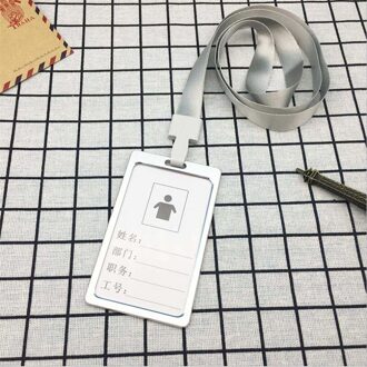 1Pcs Aluminium Kaarthouder Werknemer Naam Id Card Cover Metalen Werk Certificaat Identiteit Badge Id Business case Zilver