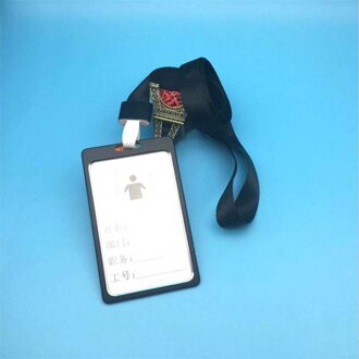 1Pcs Aluminium Kaarthouder Werknemer Naam Id Card Cover Metalen Werk Certificaat Identiteit Badge Id Business case zwart