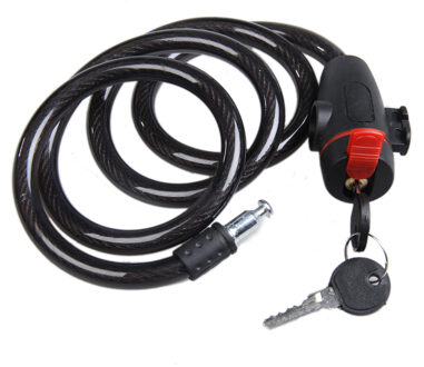 1Pcs Anti-Diefstal Fietsslot Rvs Candado Bicicleta Veiligheid Kabel Spoel Met Sleutel Motorcycle Cycle Mtb Fiets accessoires