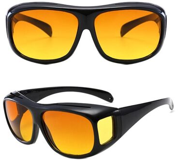 1Pcs Anti-Glare Auto Nachtzicht Zonnebril Nachtzicht Rijden Bril Driver Bescherming Outdoor Goggles Uv-bescherming Bril zwart