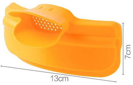 1Pcs Anti-Splash Keuken Apparaat Ronde Mond Rand Primer Apparaat Duck Bill Vloeibare Primer Soeppan Keukengerei Afleiding apparaat geel