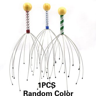 1Pcs Anti-Stress Octopus Head Scalp Massager Pijn Overdrukventiel Hals Body Relax Klauw Hoofd Hals Relax Manual massager Tool