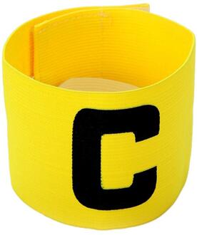 1Pcs Arm Band Leider Competitie Voetbal Captain Armband Voetbal Captain Armband Groep Voetbal Club Training Match Professionele geel