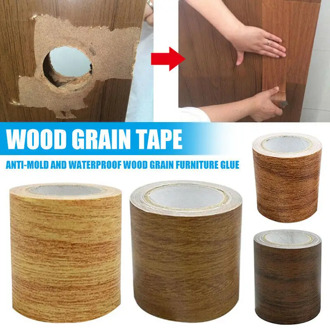 1Pcs Artificial Wood Grain Tape High Adhesive Repair Masking Tape Home Furniture Care Waterproof Anti-mold Tape Skirting Repair