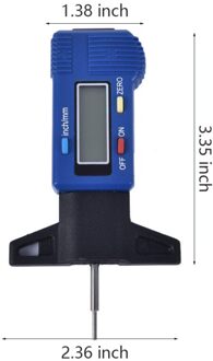 1Pcs Auto Digitale Band Band Dikte Detection Tool Auto Meters Loopvlak Remblokken Schoen Tire Monitoring System Auto Accessoires Blauw