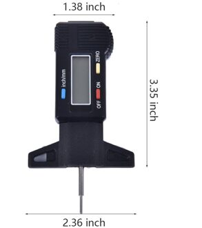 1Pcs Auto Digitale Band Band Dikte Detection Tool Auto Meters Loopvlak Remblokken Schoen Tire Monitoring System Auto Accessoires zwart