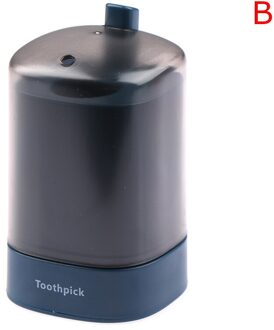 1Pcs Automatische Tandenstoker Houder Container Huishoudelijke Tafel Tandenstoker Opbergdoos Perstype Tandenstoker Dispenser Blauw