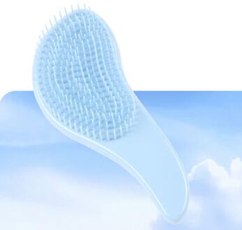 1Pcs Baby Kinderen En Vrouwen Verstrikt Haar Kam Kam Salon Zachte Anti-Statische Borstel Tangled Nat Droog Haren handvat Krul Blauw