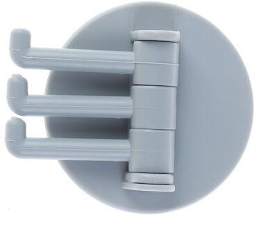 1Pcs Badkamer Haak Creatieve Naadloze Pasta 3 Tak Roterende Haak Keuken Badkamer Opslag Muur Haak Douche Haak blauw