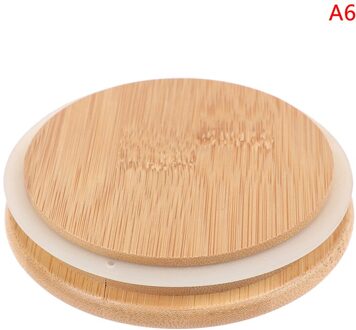 1Pcs Bamboe Deksels Herbruikbare Mason Jar Inblikken Caps Non Lekkage Siliconen Afdichting Houten Covers Drinken Jar Supplies 95mm