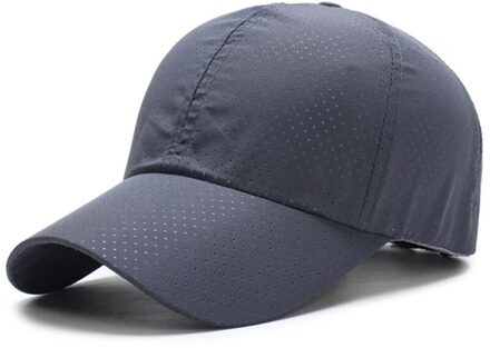 1Pcs Baseball Cap Unisex Zomer Effen Dunne Mesh Draagbare Sneldrogende Ademende Zonnehoed Golf Tennis Running Wandelen Camping Donkergrijs