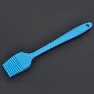 1Pcs Bbq Borstel Voedsel Siliconen Bakken Kookgerei Keuken Gebruiksvoorwerp Barbecue Tool Effen Handvat Borstel Cake Bakken Borstel Koken Borstel bakvormen blauw