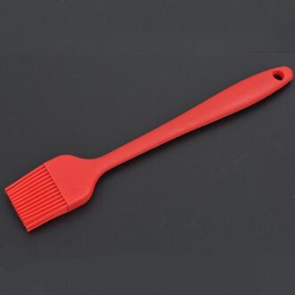 1Pcs Bbq Borstel Voedsel Siliconen Bakken Kookgerei Keuken Gebruiksvoorwerp Barbecue Tool Effen Handvat Borstel Cake Bakken Borstel Koken Borstel bakvormen rood