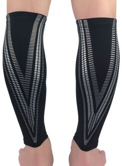 1Pcs Beenwarmers Voetbal Basketbal Sport Fiets Kalf Been Brace Ondersteuning Stretch Mouwen Compressie Oefening Leggings B / M