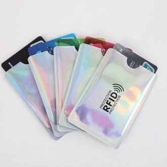 1Pcs Beschermen Credit Card Cover Bank Kaarthouder Anti Rfid Card Case Draagbare Portemonnee Blokkeren Reader Lock Metalen/plastic dazzling kleur