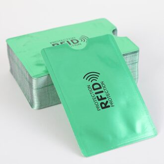 1Pcs Beschermen Credit Card Cover Bank Kaarthouder Anti Rfid Card Case Draagbare Portemonnee Blokkeren Reader Lock Metalen/plastic groen