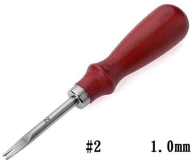 1Pcs Beuken Handvat Lederen Rand Beveler Craft Leather Edge Cutter Skiving Tool 0.8/1/1.2/1.5Mm Diy Praktische Leathercraft Gereedschap 2 - 1.0MM