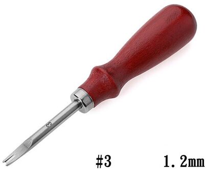 1Pcs Beuken Handvat Lederen Rand Beveler Craft Leather Edge Cutter Skiving Tool 0.8/1/1.2/1.5Mm Diy Praktische Leathercraft Gereedschap 3- 1.2MM