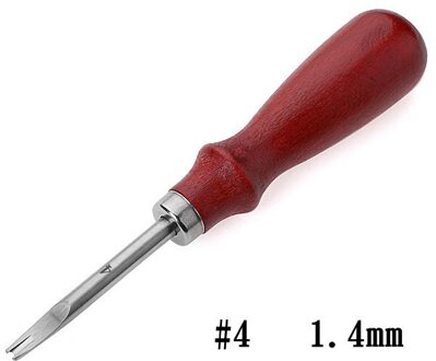 1Pcs Beuken Handvat Lederen Rand Beveler Craft Leather Edge Cutter Skiving Tool 0.8/1/1.2/1.5Mm Diy Praktische Leathercraft Gereedschap 4- 1.4MM