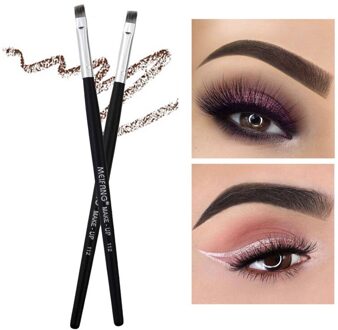 1Pcs Bevel Hoek Eye Make-Up Borstel Voor Wenkbrauw Eyeliner Oogschaduw Professionele Cosmetische Make-Up Tool Afgeschuinde Wenkbrauw Borstel #273386