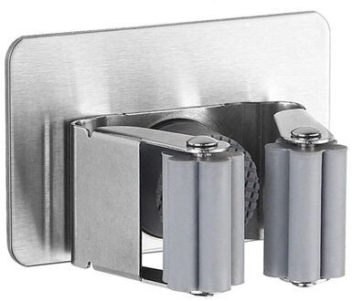 1Pcs Bezem Hanger Zelfklevende Muur Gemonteerd Bezem Geen Boren Mop Hanger Rack Organizer Voor Badkamer Keuken Organizer A30