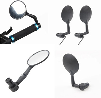 1pcs Bicycle Handle Bar End Mirrors 360 Rotating Bike Side Rearview Mirrors Cycling Side Rearview Mirrors Equipment Accessories