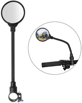 1Pcs Bike Spiegels 360 Graden Draaibare Zachte Buis Verstelbare Groothoek Fietsen Achteruitkijkspiegel Shockproof Bolle Veilig Reflector