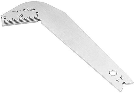 1Pcs Bit Patroon Boor Template Gauge Roestvrij Staal Hoek Voorkant Meten Twist Boren Hoek Gauge Slijpen Gereedschap