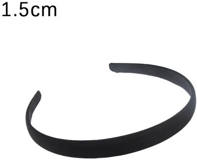 1Pcs Black Eenvoudige Brede Hoofdband 1.5 2 2.5 3 4Cm Meisje Vrouwen Diy Sieraden Materiaal Doek Hoofdband Semi-Afgewerkte Haar Acce zwart A