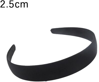 1Pcs Black Eenvoudige Brede Hoofdband 1.5 2 2.5 3 4Cm Meisje Vrouwen Diy Sieraden Materiaal Doek Hoofdband Semi-Afgewerkte Haar Acce zwart B